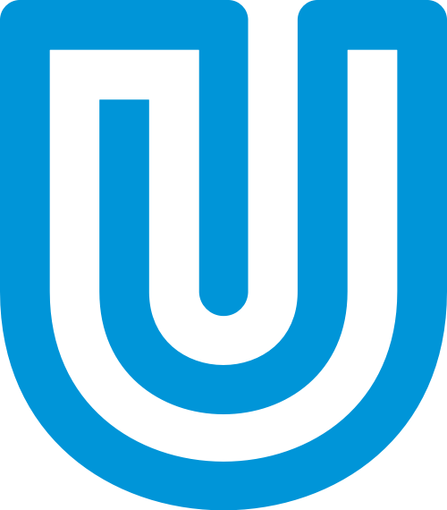 藍色字母U矢量logo圖標