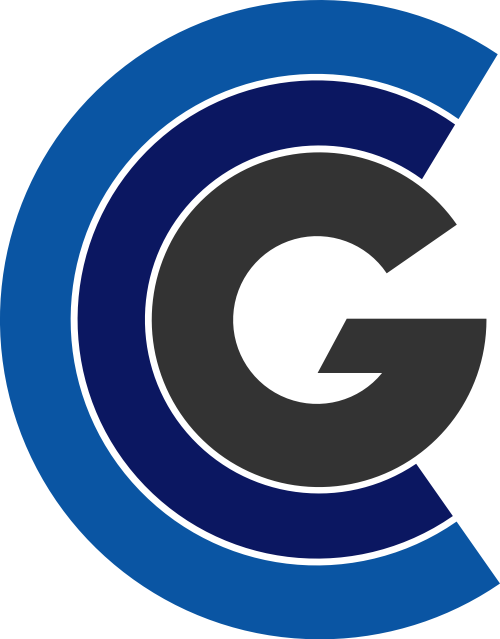 藍色黑色字母G矢量logo