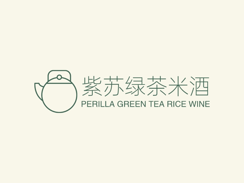 紫蘇綠茶米酒logo設(shè)計(jì)